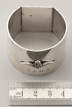 R.A.F. Sterling Silver Napkin Ring - C.E.N.G., Gieves Ltd London